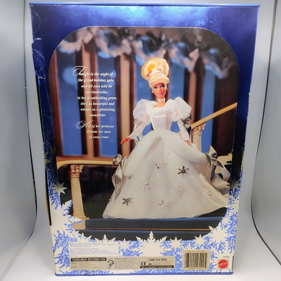 Walt Disney's Cinderella Holiday Princess Mattel Barbie Doll Special Edition - Picture 2 of 5